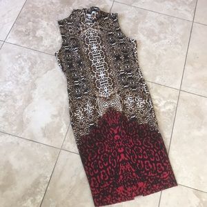 Venus fitted bodycon animal print dress